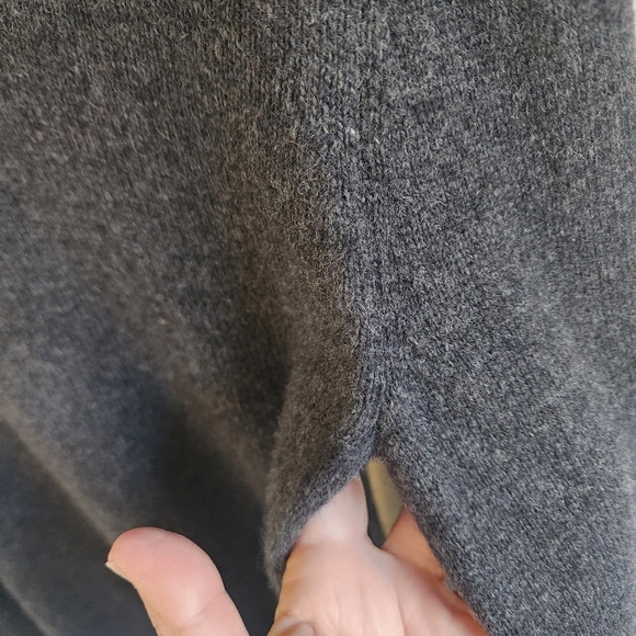 Ethan Pierce Charcoal Gray Lambswool Collared Pullover Mens Medium - Picture 9 of 9